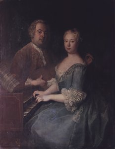 Karl-Heinrich Graun en zijn vrouw Anna-Louise, c.1735 door Antoine Pesne